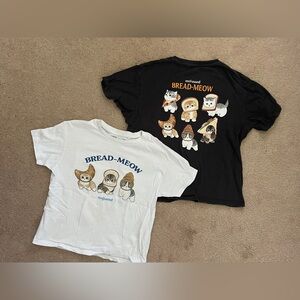 Two Uniqlo Mofusand Bread-Meow tees (M-L)